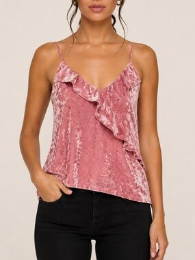 ☀️NWT J. Crew Pink Crushed Velvet Tank Top